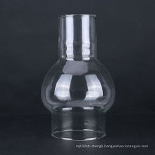 Hand blown Lantern Clear Glass Chimney Lamp Shade With Fitter And Bulge